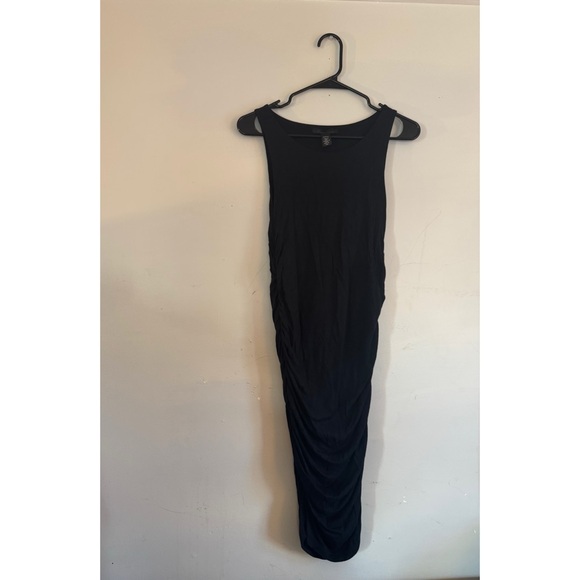 Kenneth Cole Black Ruched Halter Maxi Dress - Picture 1 of 6